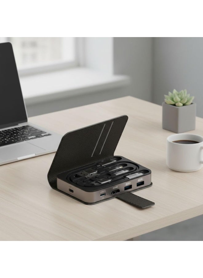 epicarma 6-in-1 USB-C Hub & Cable Kit – Foldable Type-C Dock with Power Delivery, High-Speed Data Transfer, Universal Adapter for Laptop, Smartphone & Tablet - Image 5
